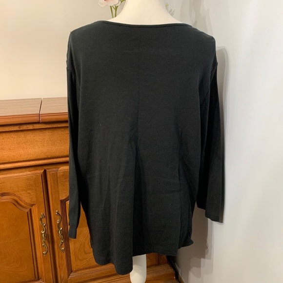 Quacker Factory Sequin Black Blouse - Picture 6 of 7